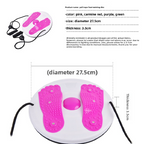Pink Magnetic Waist Twisting Disc with Resistance Bands Portable Fitness Board for Home Office Core Training 27.5cm Large Diameter