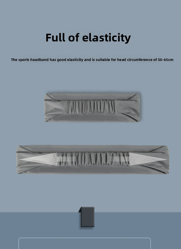 3 PCS Cooling Sports Headband Ice Silk Moisture Wicking Sweat Band for Running Gym & Yoga Non Slip White & Geometric Tech Pattern Black and Grey