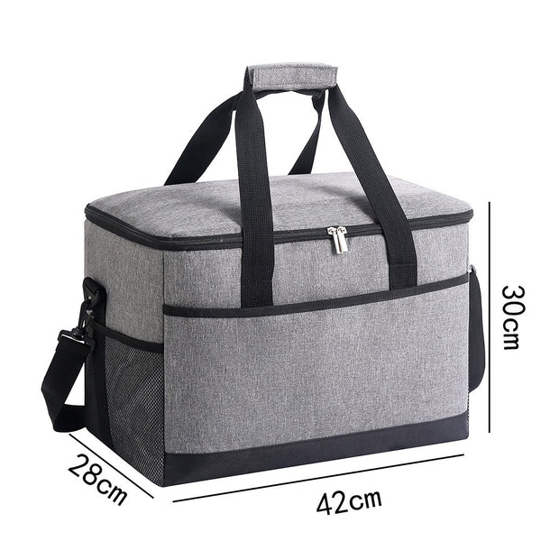 Grey Leakproof Thermal Cooler Carrier for Camping and Beach