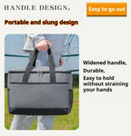 Large 35L Insulated Cooler Bag Soft Sided Leakproof Thermal Tote for Camping Beach Picnic BBQ Heavy Duty Grocery Carrier Black