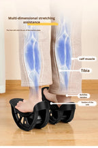 2 PCS Dual Foot Rocker with Connecting Bar - Calf & Ankle Stretcher System for Plantar Fasciitis Relief - Linked Incline Board with Stabiliser Axis - Heavy Duty Black