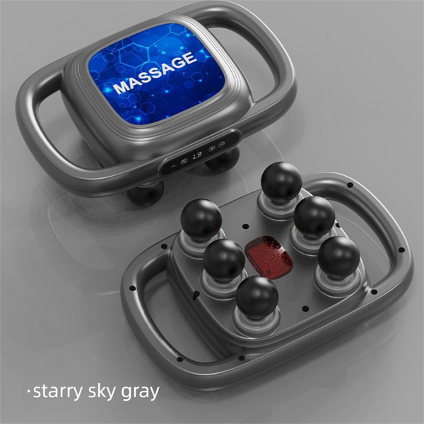 6-Head Deep Tissue Percussion Massager - Starry Grey