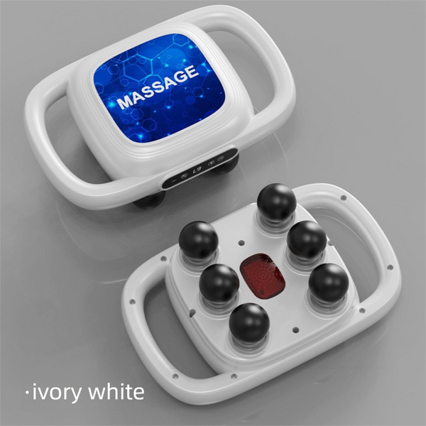 6-Head Deep Tissue Percussion Massager - Ivory White