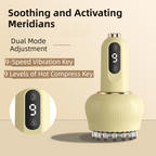 2-in-1 Portable Electric Gua Sha Meridian Massager Tool - 9-Gear Vibration & Soothing Heat Therapy with Red Light Heat and Magnetic Wave