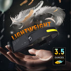 Adjustable High-Lumen Rechargeable COB LED Headlamp - 230° Wide Beam Head Torch with Wave Sensor for Camping, Hiking & Fishing