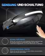 Adjustable High-Lumen Rechargeable COB LED Headlamp - 230° Wide Beam Head Torch with Wave Sensor for Camping, Hiking & Fishing