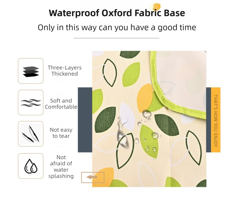 Green Circle Foldable Waterproof & Moisture-Proof Picnic Blanket 150x100CM - 600D Three-Layer Composite Oxford Extra Large Mat for Beach & Camping