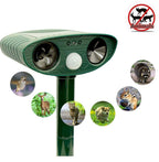 Model 704 Solar Powered Animal Repeller - High-Performance Ultrasonic & Optical Deterrent for Yard Protection