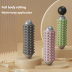 Green Portable Electric Yoga Massage Roller - Handheld Fitness Recovery Tool, Deep Tissue Muscle Relaxer & Fascia Release Stick