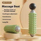 Pink Portable Electric Yoga Massage Roller - Handheld Fitness Recovery Tool, Deep Tissue Muscle Relaxer & Fascia Release Stick
