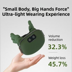 Wireless 4D Bionic 10-Fingers Shoulder & Neck Massager - EMS Micro-current & Vibration Neck Reliever with 2-Level Red Light Heat