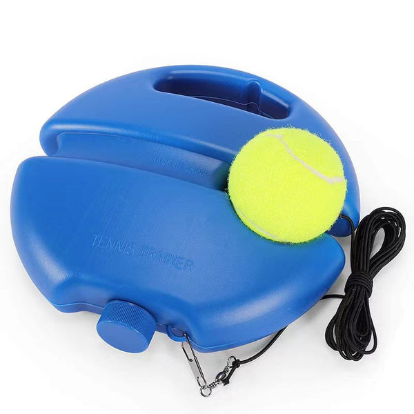 Portable Self-Study Tennis Training Set -  Tennis Rebounder with High-Elasticity String, Baseboard & Durable Training Ball