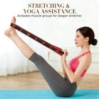 2-Pack Pink 12-Loop Numbered Yoga Stretch Strap(4x138CM) - Durable Multi-Segment Resistance Fitness Band for Pilates & Gym