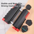 Black Portable Table Tennis Set with 2 Paddles, 3 Balls and Carry Bag - 165cm Retractable Ping Pong Net & Post - Indoor/Outdoor Professional Training Kit