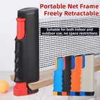 Blue Portable Table Tennis Set with 2 Paddles, 3 Balls and Carry Bag - 165cm Retractable Ping Pong Net & Post - Indoor/Outdoor Professional Training Kit