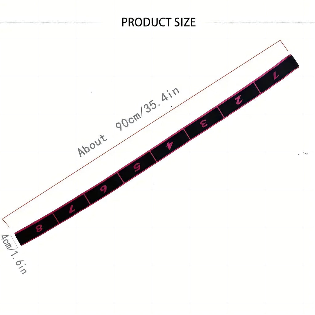 Red 3 Pack Multi-Loop Yoga Stretching Strap with Numbered Sections 90cm Elastic Resistance Band for Dance Pilates Body Sculpting Australian Fitness Gear