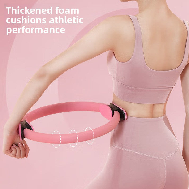 Pink Pilates Ring Exercise Tool – High-Elasticity Yoga Ring for Core Strength, Postpartum Recovery, Glute Toning & Full-Body Workout (Unisex)