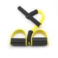 Yellow Home Multi-Function Foot Pedal Resistance Trainer – 4-Strand Elastic Pull Rope for Abdominal Exercise, Sit-Up Assistance, and Full-Body Fitness (Unisex)