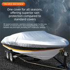 Silver Heavy Duty Waterproof V-Hull Boat Cover 11-13FT Marine Grade Outdoor UV Protection for Australian Storage and Mooring