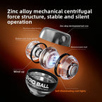 Black LED Gyro Ball Wrist Power Trainer with Digital Counter and Auto-Start Zinc Alloy Core for Grip Strength and Stress Relief in Australian Homes