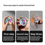 Blue LED Gyro Ball Wrist Power Trainer with Digital Counter and Auto-Start Zinc Alloy Core for Grip Strength and Stress Relief in Australian Homes