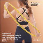 Pink Weighted Soft Spring Hula Hoop with Silent Alloy Interior and Polyester Wrap for Home Gym Full Body Fitness and Abdominal Training Solution