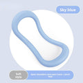 2-PCS Blue Multifunctional Yoga Ring Pilates Circle with Soft TPE Double Arc Design for Calf Relaxation and Posture Correction Ideal for Local Home Gym Fitness