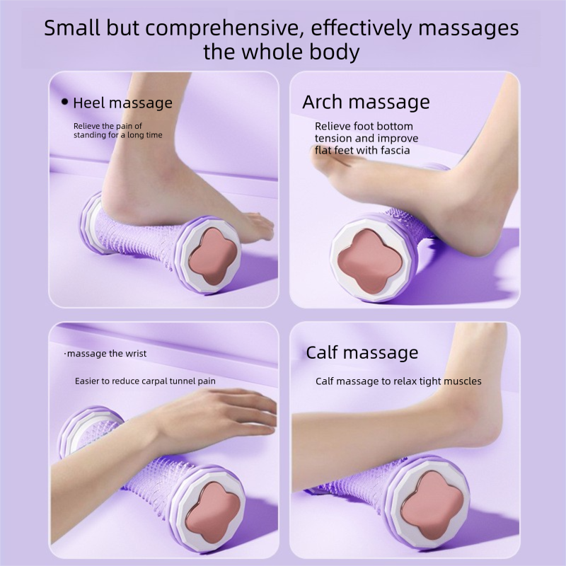 Grey Foot Massage Roller for Arch Support and Plantar Fasciitis Relief Durable Fascia Massage Tool with 500 Pressure Points for Local Home Office Wellness