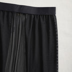 Black High-Waisted White Swim Skirt with Gold Buckle Belt – Elegant Long Beach Cover-Up for Women, Ideal for Poolside and Tropical Vacations(Size: L)