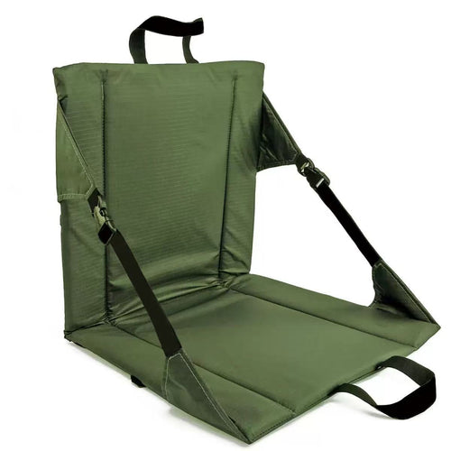 Army Green Folding Stadium Seat Cushion with Comfortable Back Support