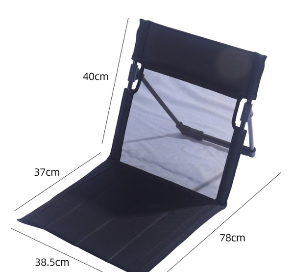 Portable Folding Camping Chair with Aluminum Support Rod Lightweight Mesh Lawn Seat and Backrest for Outdoor Beach Hiking Black Mesh Style