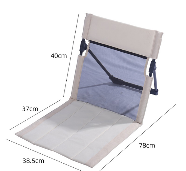 Portable Folding Camping Chair with Aluminum Support Rod Lightweight Mesh Lawn Seat and Backrest for Outdoor Beach Hiking Beige Mesh Style