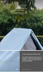 Single Person Off-Ground Camping Tent Portable Folding Bed Cover with Mosquito Net UV-Resistant Fishing Tent Light Khaki
