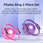 Pink Professional Pilates Ring & Yoga Ball Set - Multipurpose Home Fitness Equipment for Whole-Body Core Training & Pelvic Floor Strengthening