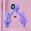2-in-1 Purple Smart LCD Counting Kegel Trainer for Glute Lifting & Leg Toning - Adjustable Resistance & 360° Rotating Baffles for Postpartum Recovery & Pelvic Health