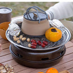 Black 1L Portable Collapsible Camping Kettle - Food-Grade Silicone Body with 304 Stainless Steel Base, Compatible with Induction & Gas Stoves