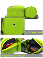Green Lightweight Running Waist Pack with Stable Bottle Holder - Multi-Functional Nylon Sports Fanny Pack for Marathon, Hiking, Cycling & Climbing