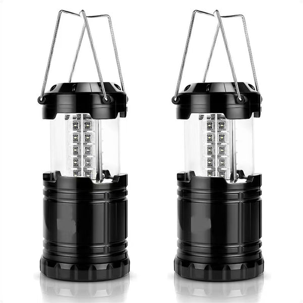 2-Pack 30LED Portable Handheld Collapsible Camping Lantern - Ultra-Bright 360° Emergency Tent Light for Hiking, Fishing & Power Outages
