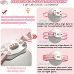 Grey 3-Level Resistance Pelvic Floor & Inner Thigh Trainer - Multi-Function Kegel Exercise Set with 25cm Yoga Ball & 3-Pair Resistance Rope