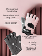 Black Heavy-Duty Unisex Gym Training Gloves with Integrated Wrist Support - Breathable Anti-Callus and Anti-Slip Weightlifting & Pull-Up Guards (Size L)