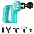 Mint Portable Mini Triangle Massage Gun with 6 Heads & 6 Speed Setting - High Frequency Muscle Stimulator for Professional Fitness (LCD Model)
