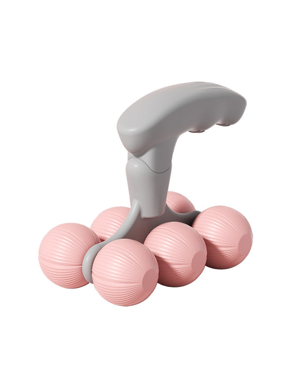 Pink Compact 6-Wheel Handheld Massager
