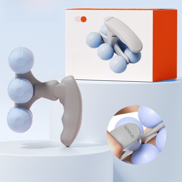 Blue Compact 6-Wheel Handheld Massager