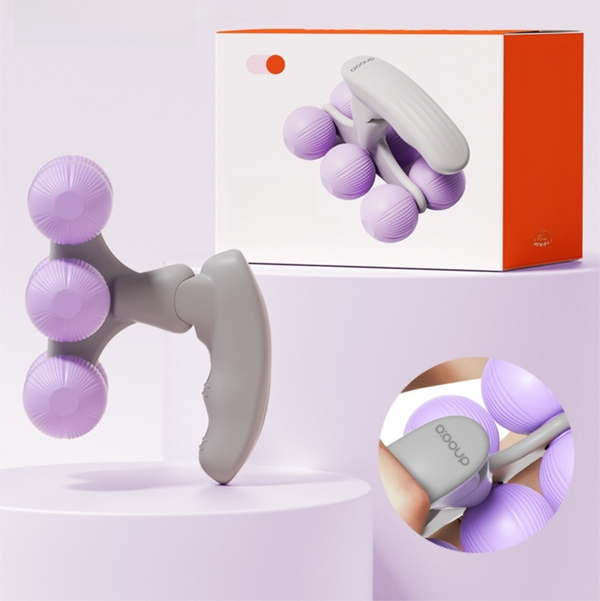 Purple Compact 6-Wheel Handheld Massager