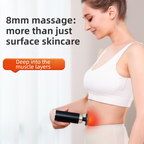 Black Grey Mini Hot Cold Massage Gun with10 Heads - 6 Intensity Dual Thermal Therapy Deep Muscle Reliever for Gym Fitness Recovery