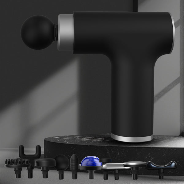 Black Sliver Mini Hot Cold Massage Gun with10 Heads