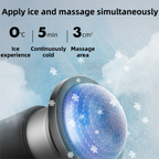Black Sliver Mini Hot Cold Massage Gun with10 Heads - 6 Intensity Dual Thermal Therapy Deep Muscle Reliever for Gym Fitness Recovery