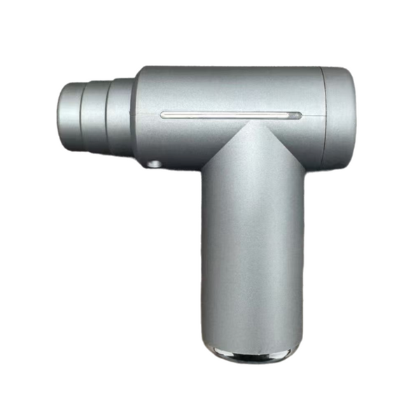 Grey Lightweight Mini Hot Cold Massage Gun with 6 Heads