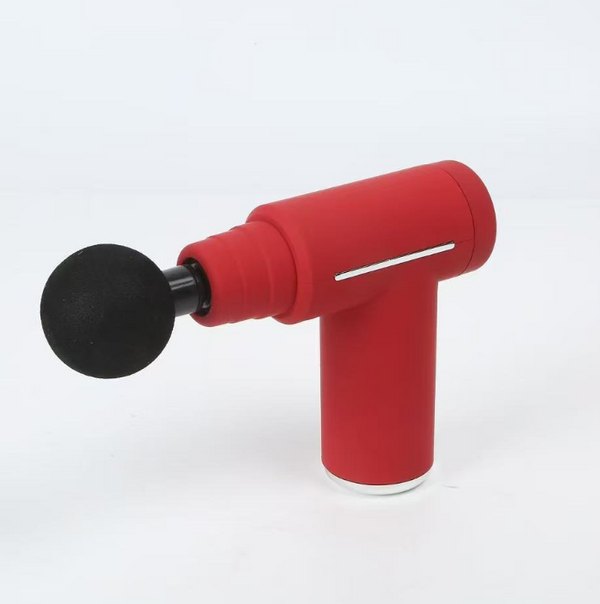 Red Lightweight Mini Hot Cold Massage Gun with 6 Heads