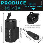Green Magnetic Gym Water Bottle Pouch & Towel Clip with 6 High-Strength Magnets and Adjustable Strap - Fits 18oz to 40oz